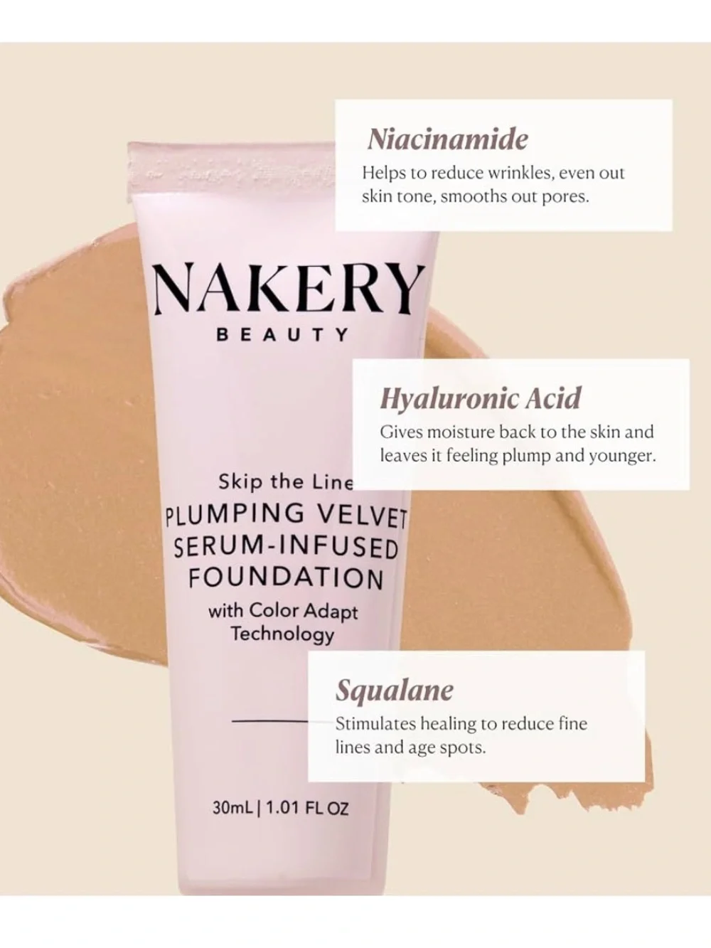 Plumping Velvet Serum-Infused Foundation - Pink (Light) -NIB